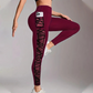 Yoga legging voor dames met mesh, hoge taille en zakken