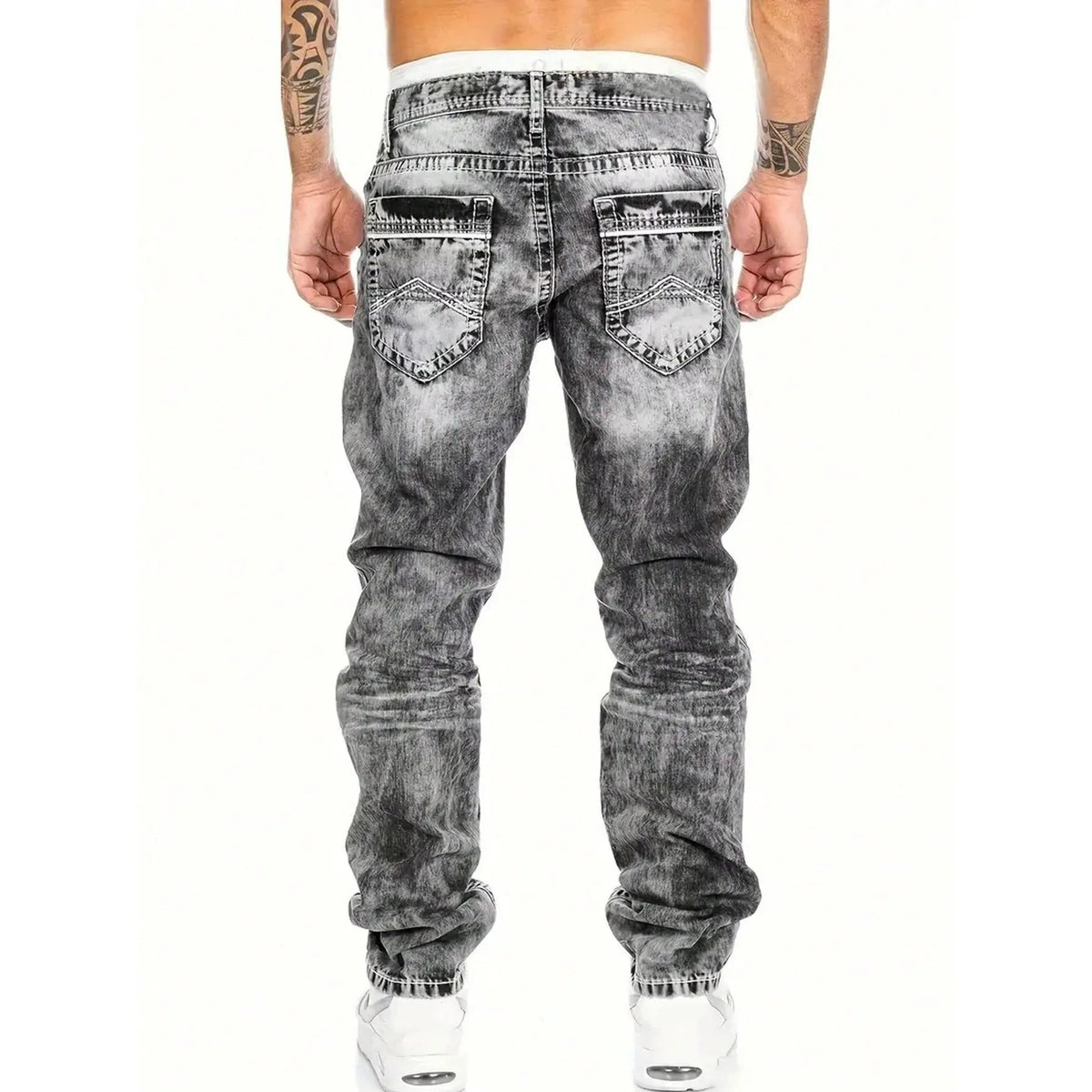Herenjeans met rechte pijpen in hiphopstijl