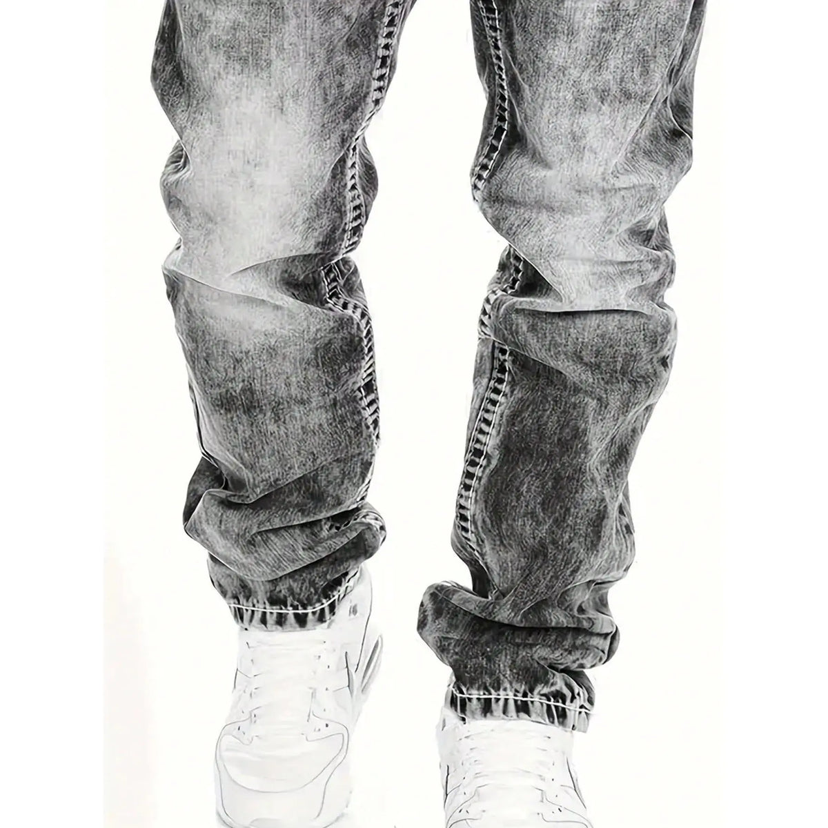 Herenjeans met rechte pijpen in hiphopstijl