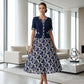 Elegante A-lijn Jurk met Bloemenprint