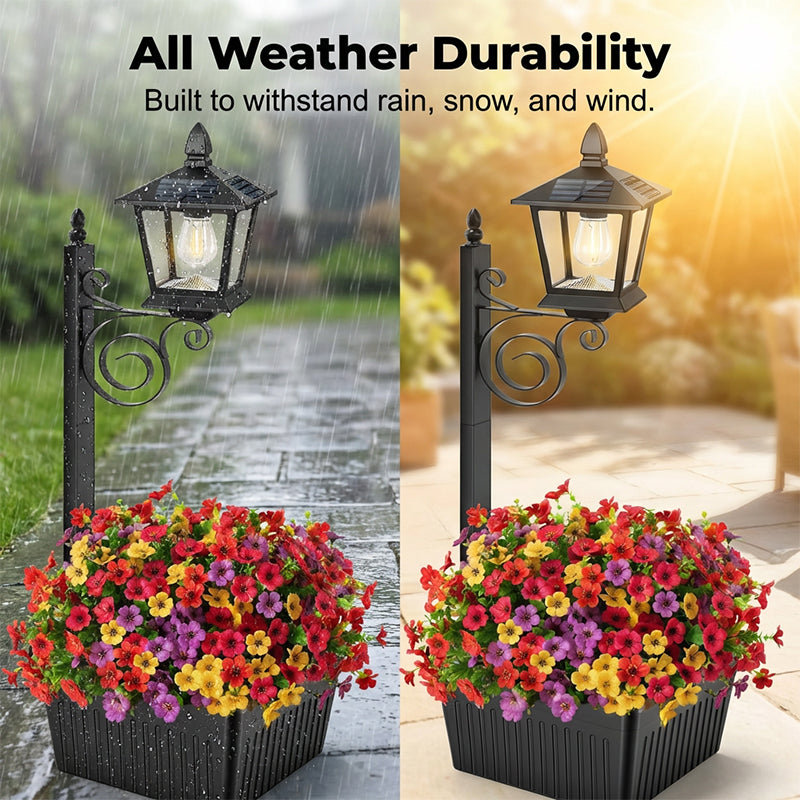 Buiten Solar Tuinlamp met Plantenbakvoet