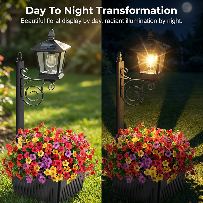 Buiten Solar Tuinlamp met Plantenbakvoet