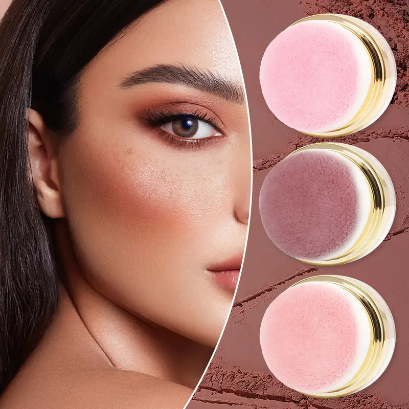 Draagbare poederblush met puff-applicator