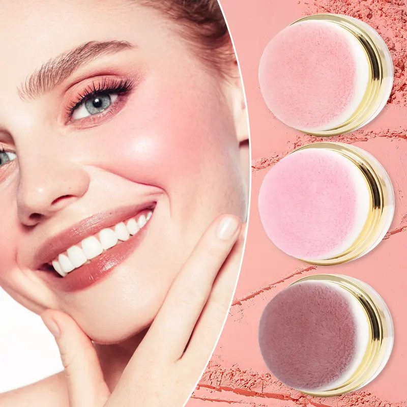Draagbare poederblush met puff-applicator