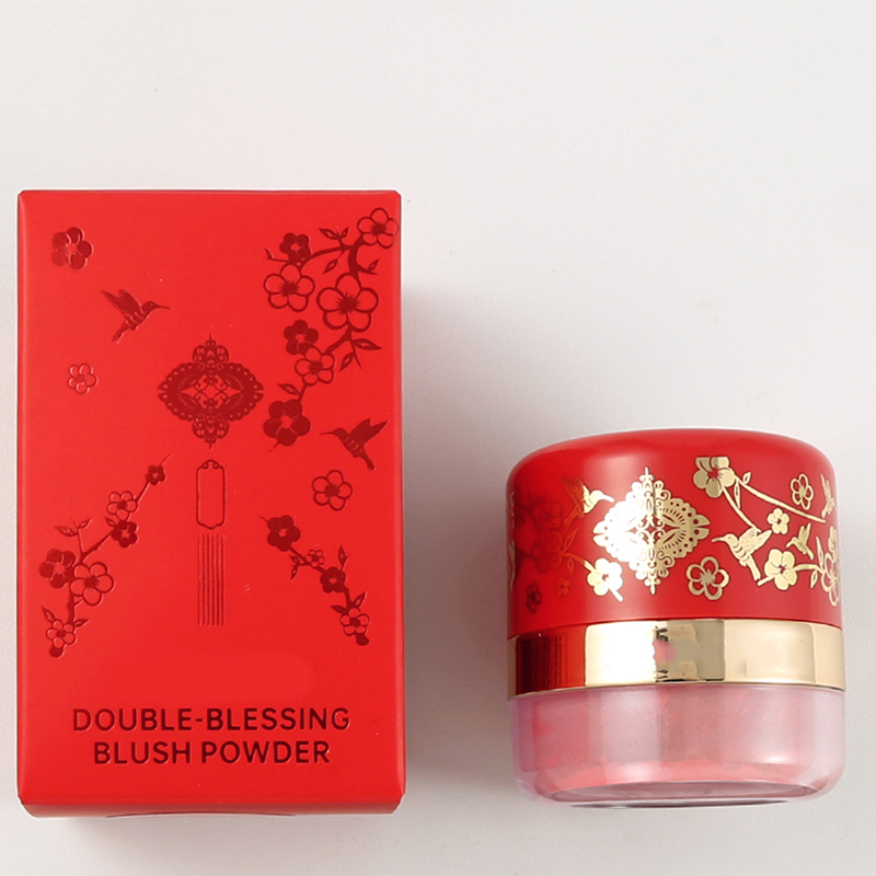 Draagbare poederblush met puff-applicator