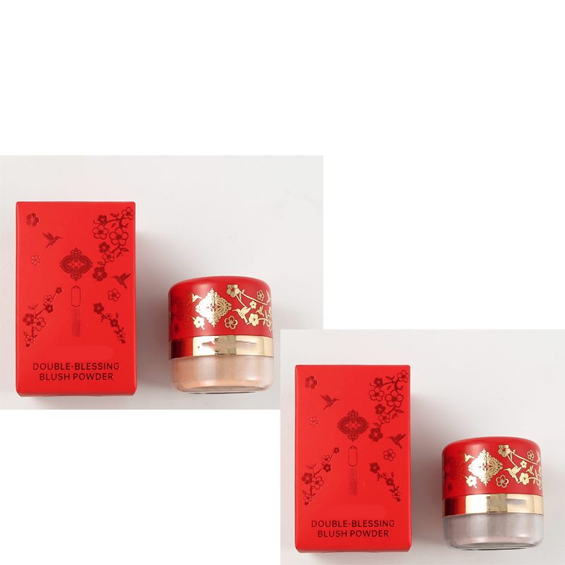 Draagbare poederblush met puff-applicator