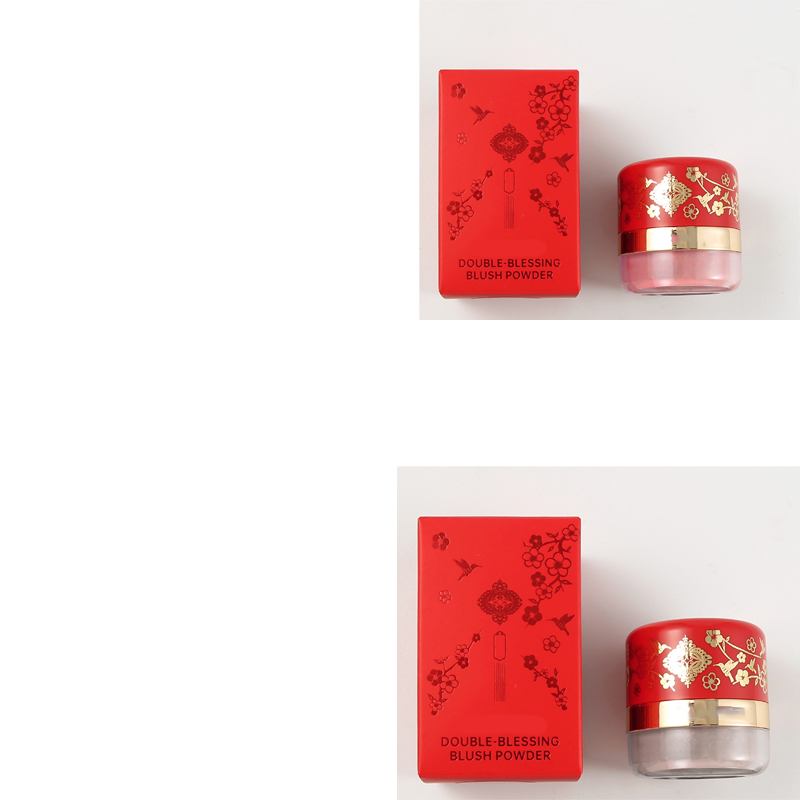 Draagbare poederblush met puff-applicator