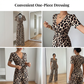 Jumpsuit met luipaardprint, V-hals en wijde pijpen