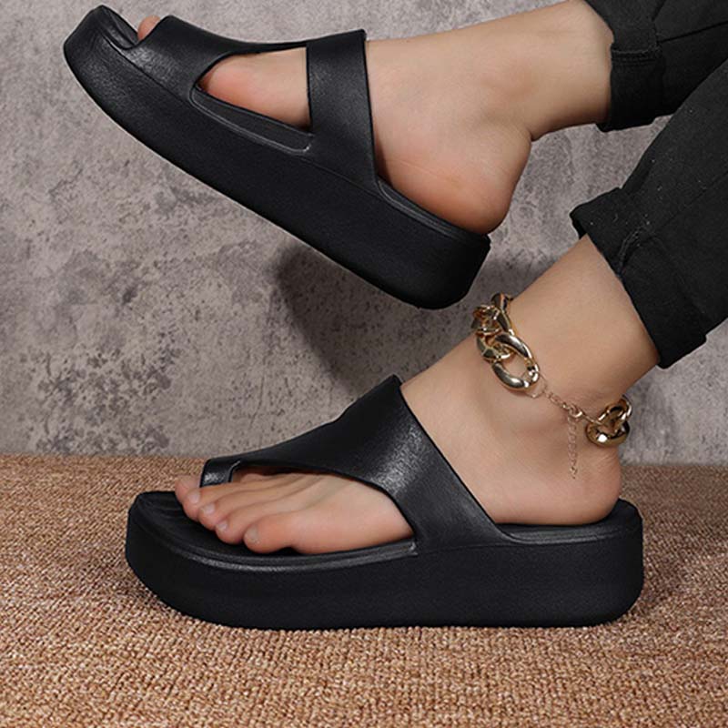 Dames Plateau Sandalen met Teenlus
