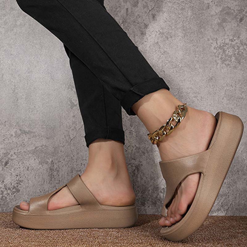 Dames Plateau Sandalen met Teenlus