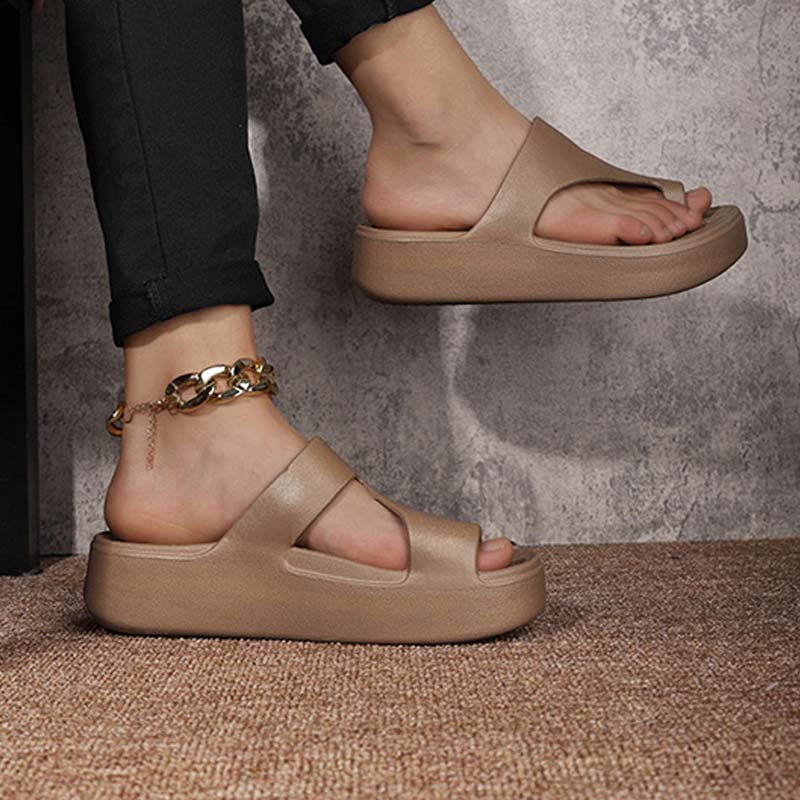 Dames Plateau Sandalen met Teenlus
