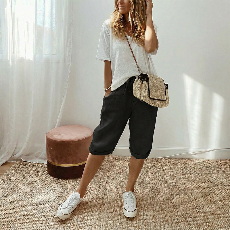 💎 50% KORTING! 💎 Casual capribroeken voor dames van katoen en linnen