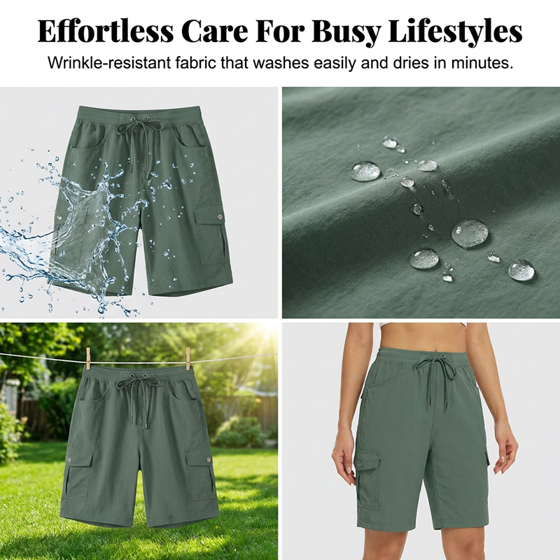 Sneldrogende Cargo Short voor Dames met Zakken