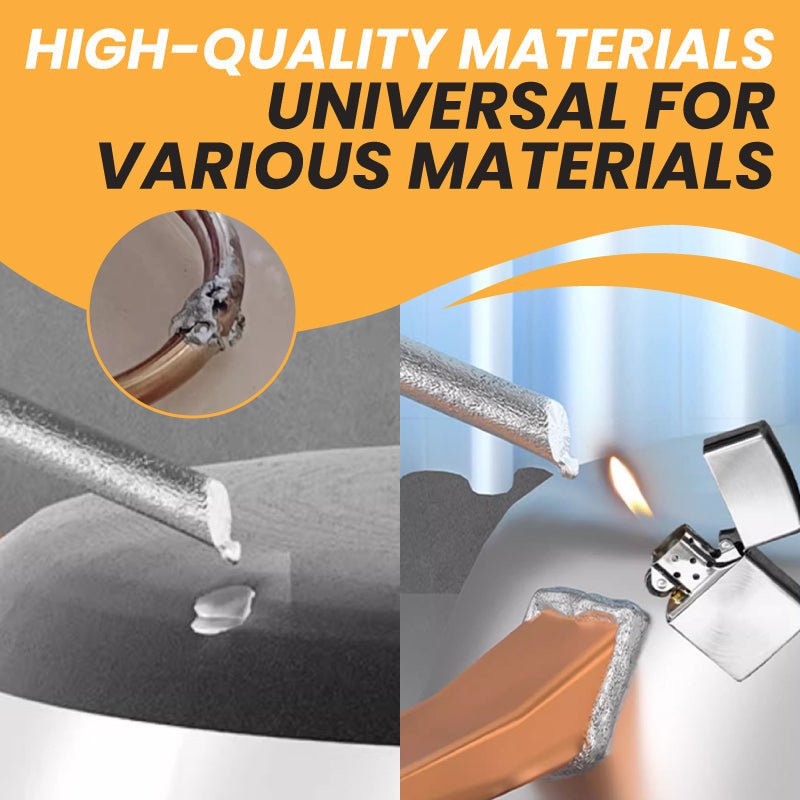💥✨ Van scheur naar stevige verbinding – deze metaalreparatieset met laag smeltpunt werkt op aluminium, RVS, koper, ijzer en buizen. Perfect voor thuisklussers!