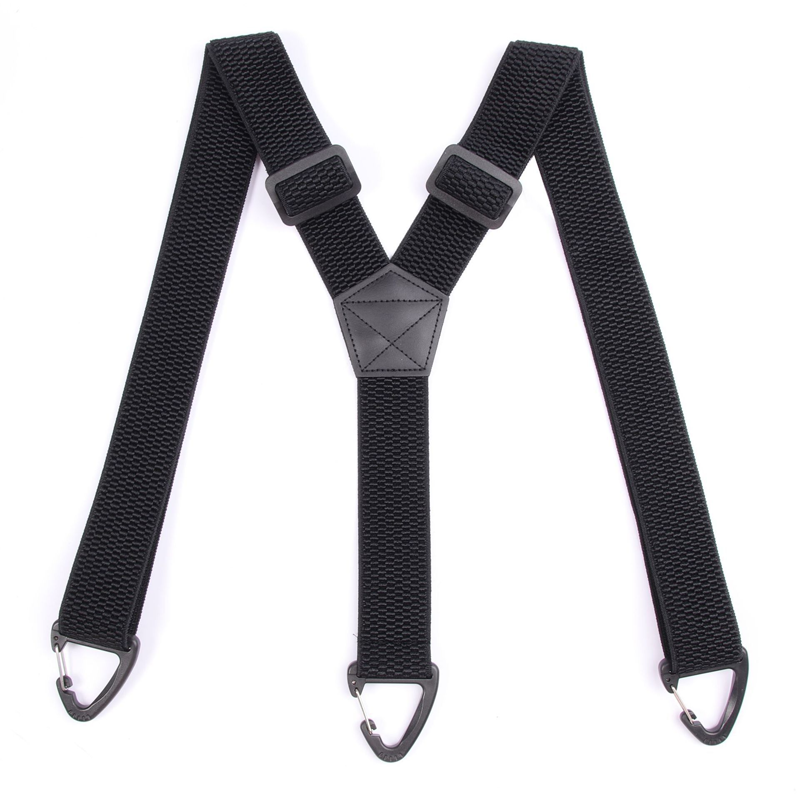 Antislip schouderbanden 👖 Brede elastische band + stevige haken, metalen verstelgesp, duurzaam polyester, geschikt voor zowel werkkleding als buitengebruik 🔧