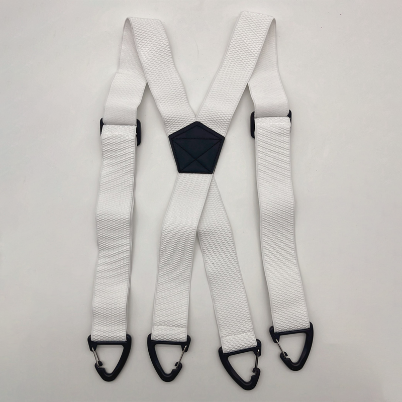 Antislip schouderbanden 👖 Brede elastische band + stevige haken, metalen verstelgesp, duurzaam polyester, geschikt voor zowel werkkleding als buitengebruik 🔧