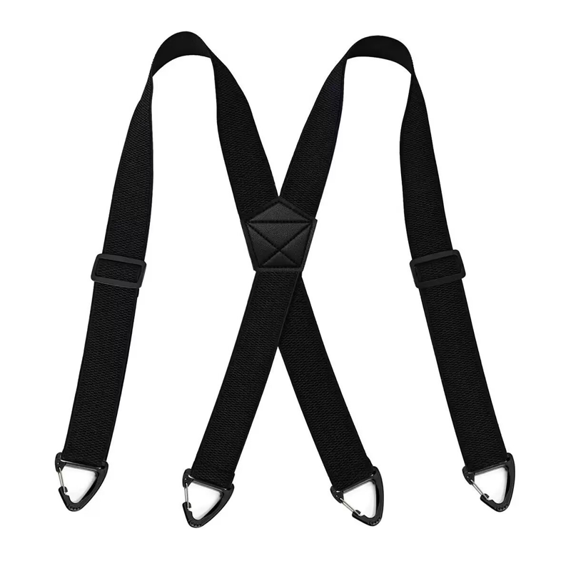 Antislip schouderbanden 👖 Brede elastische band + stevige haken, metalen verstelgesp, duurzaam polyester, geschikt voor zowel werkkleding als buitengebruik 🔧