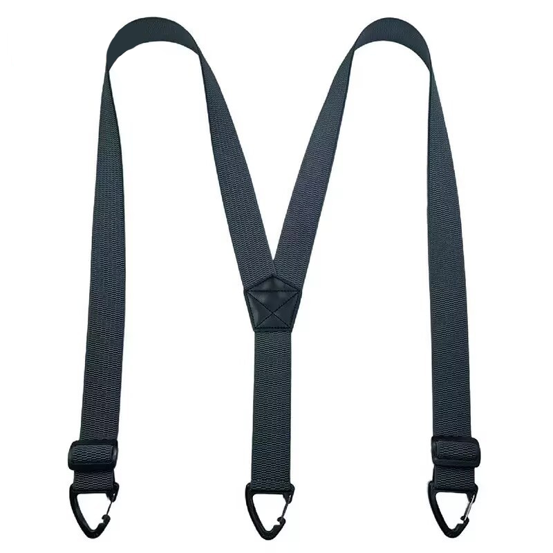 Antislip schouderbanden 👖 Brede elastische band + stevige haken, metalen verstelgesp, duurzaam polyester, geschikt voor zowel werkkleding als buitengebruik 🔧