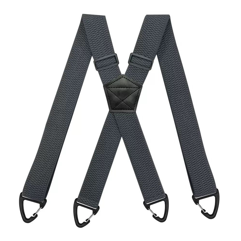 Antislip schouderbanden 👖 Brede elastische band + stevige haken, metalen verstelgesp, duurzaam polyester, geschikt voor zowel werkkleding als buitengebruik 🔧