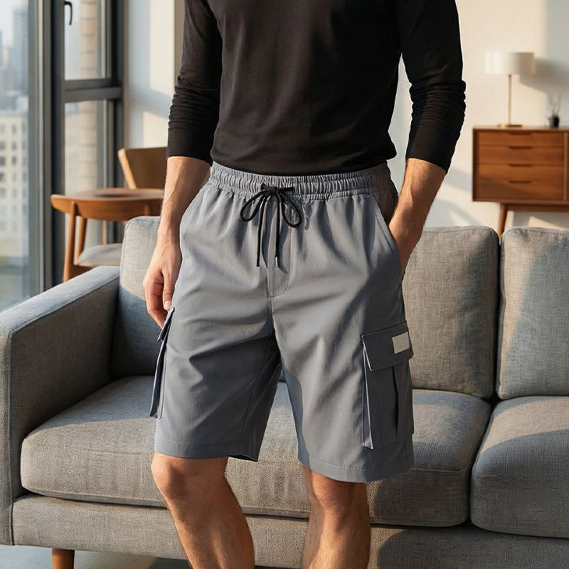 🩳 Tweedelige set + 50% korting🌿 Cargoshorts voor heren – elastische tailleband, lichtgewicht en met veel zakken☀️