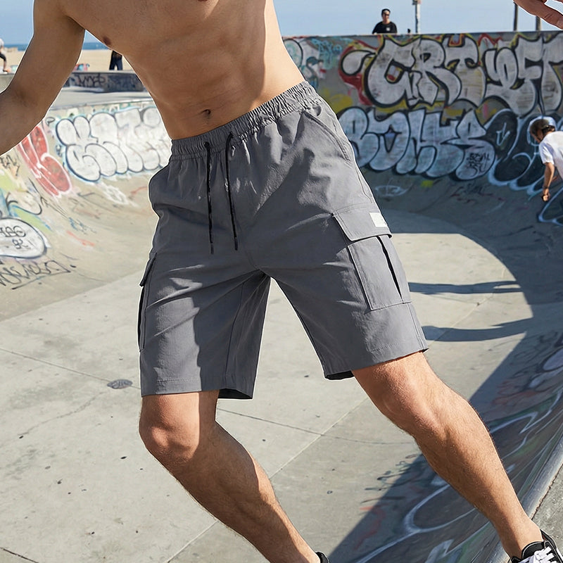 🩳 Tweedelige set + 50% korting🌿 Cargoshorts voor heren – elastische tailleband, lichtgewicht en met veel zakken☀️