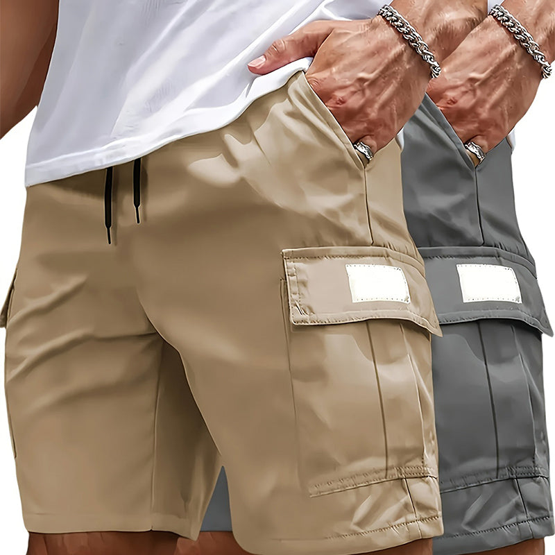 🩳 Tweedelige set + 50% korting🌿 Cargoshorts voor heren – elastische tailleband, lichtgewicht en met veel zakken☀️