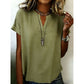 👚Casual damestop met V-hals en korte mouwen