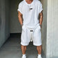 👕🩳 Casual T-shirt- en korte broekset voor heren | Comfortabel • Ademend • 2-delig