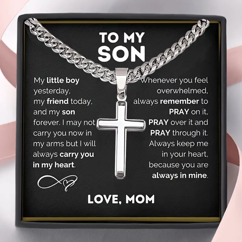 ⛓️ NU 50% KORTING! ✝️ Herenketting met kruishanger van roestvrij staal – Tijdloos symbool, duurzame materialen en een kant-en-klare geschenkverpakking 🎁