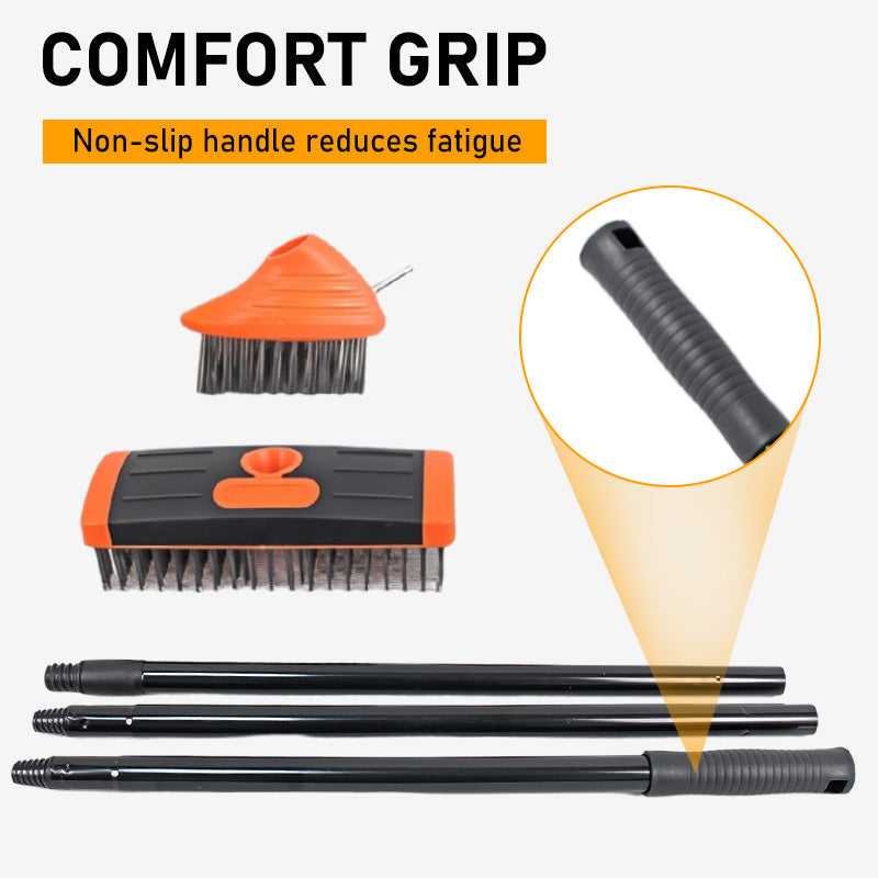 🌿 NU 50% KORTING! 🧹 3-in-1 onkruidborstelset – Duurzame stalen borstels, ergonomische handgreep & perfect voor terrassen, opritten en tuinpaden 🏡