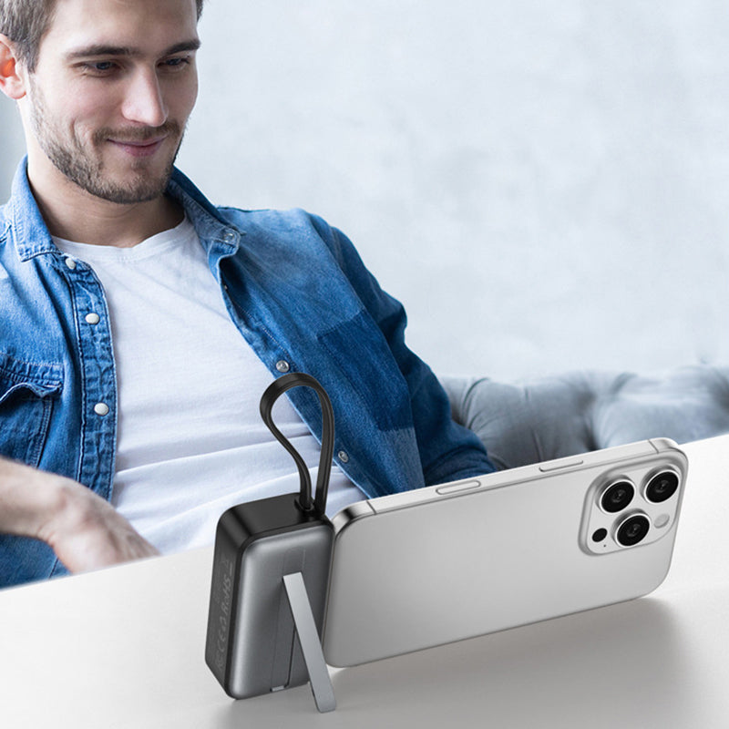 🔋 3-in-1 magnetisch oplaadstation zonder powerbank — Ingebouwde kabel, magnetisch, en het stopt in élk zakje