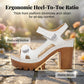 Dames zomersandalen met plateau en één band