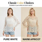 Dames blouse in vintage-stijl met kant als bedekkend bovenkledingstuk