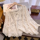 Dames blouse in vintage-stijl met kant als bedekkend bovenkledingstuk