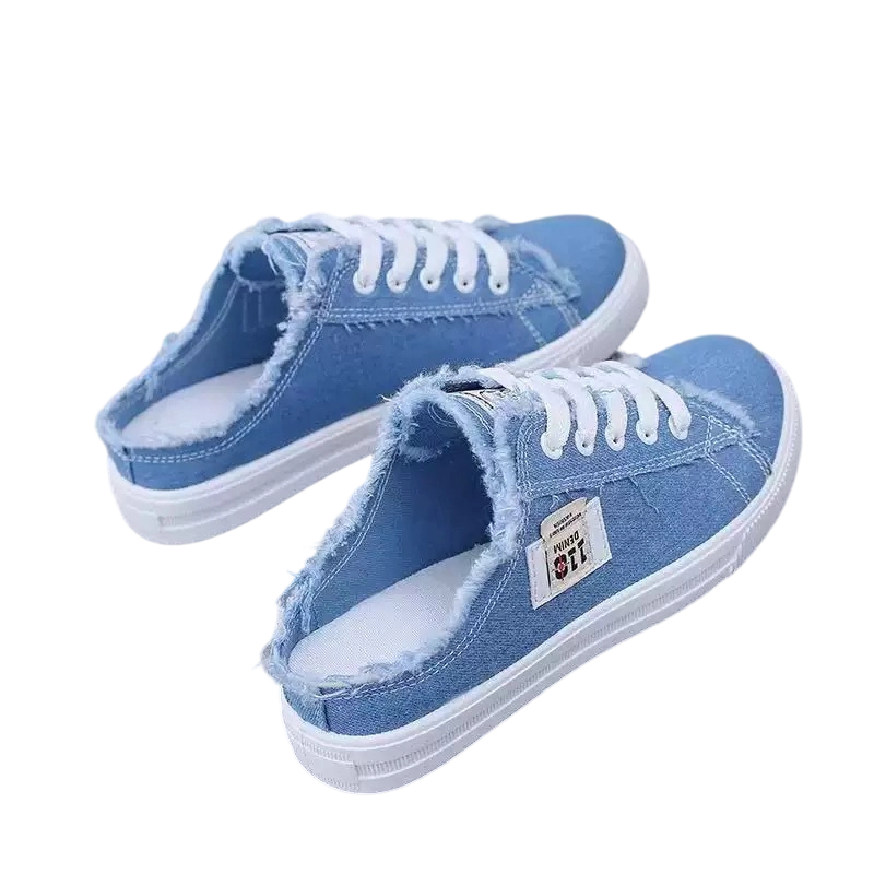👟 NU 60% KORTING! 👖 Dames denim muiltjes – makkelijk aan te trekken, comfortabele zool & perfect voor een casual zomerlook ☀️