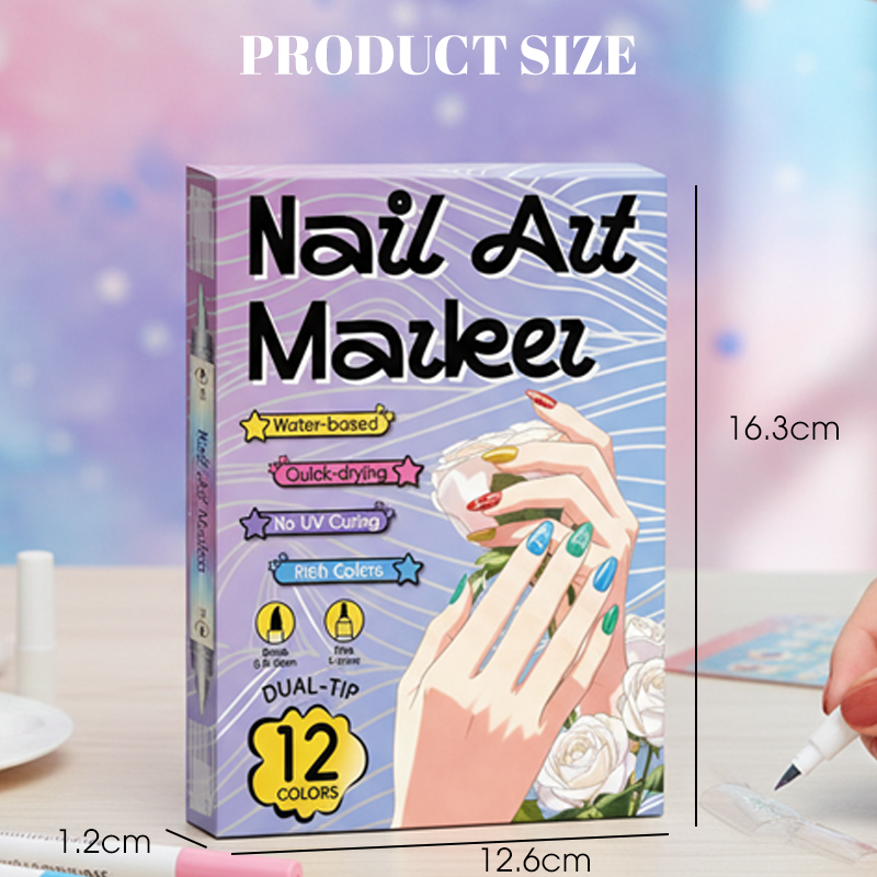 🥳HETE UITVERKOOP 2026🥳💞Meer dan 50k+ verkocht!✨Nail Art Stiften Set met Dubbele Punt | Professionele Pennen voor Nagelkunst