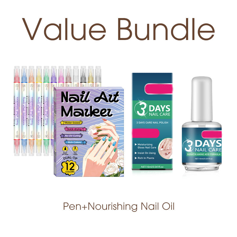🥳HETE UITVERKOOP 2026🥳💞Meer dan 50k+ verkocht!✨Nail Art Stiften Set met Dubbele Punt | Professionele Pennen voor Nagelkunst