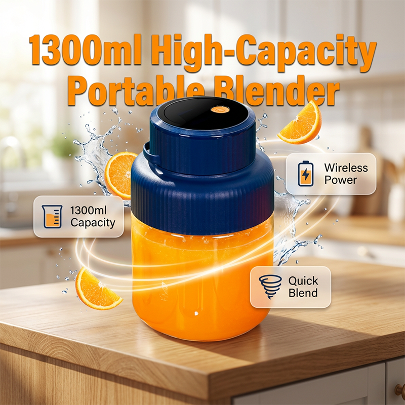 Draagbare blender met hoge capaciteit van 1300 ml