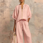 Dames 2-delige Casual Set in Effen Kleur