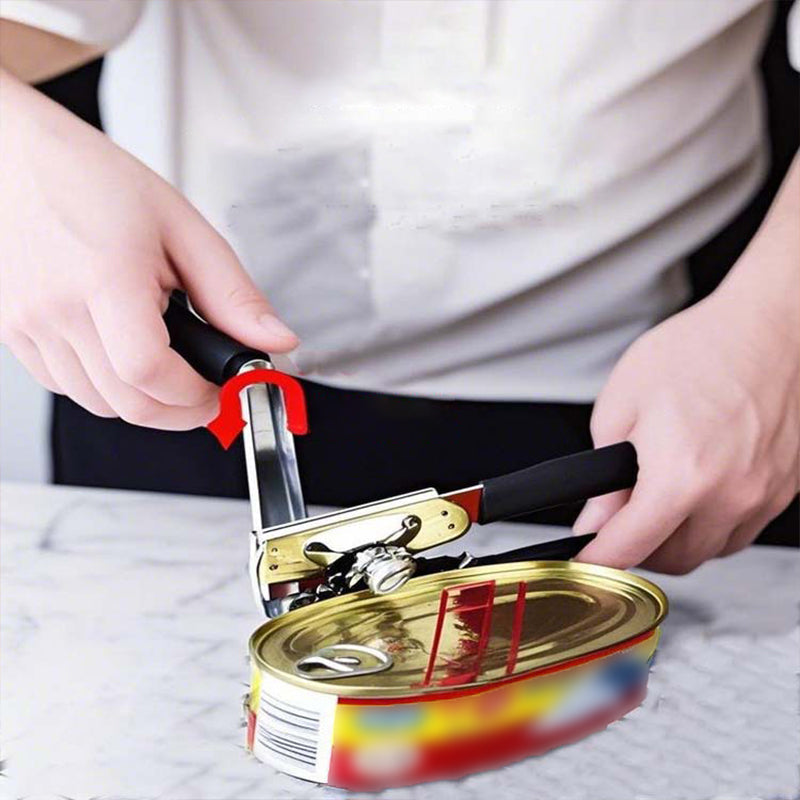 Ergonomische handmatige blikopener met 360° draaiende handgreep