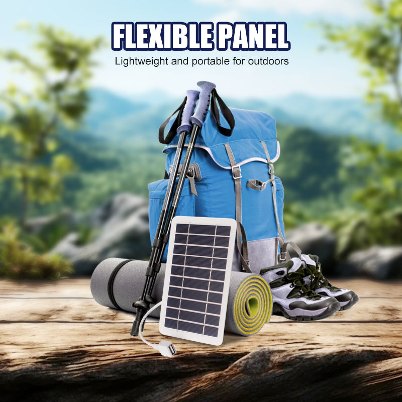 🌞50% Korting!⚡Ultra-Licht Zonnepaneel (2W 5V) - Draagbare USB Oplader voor Wandelen & Camping - Flexibel & Weerbestendig