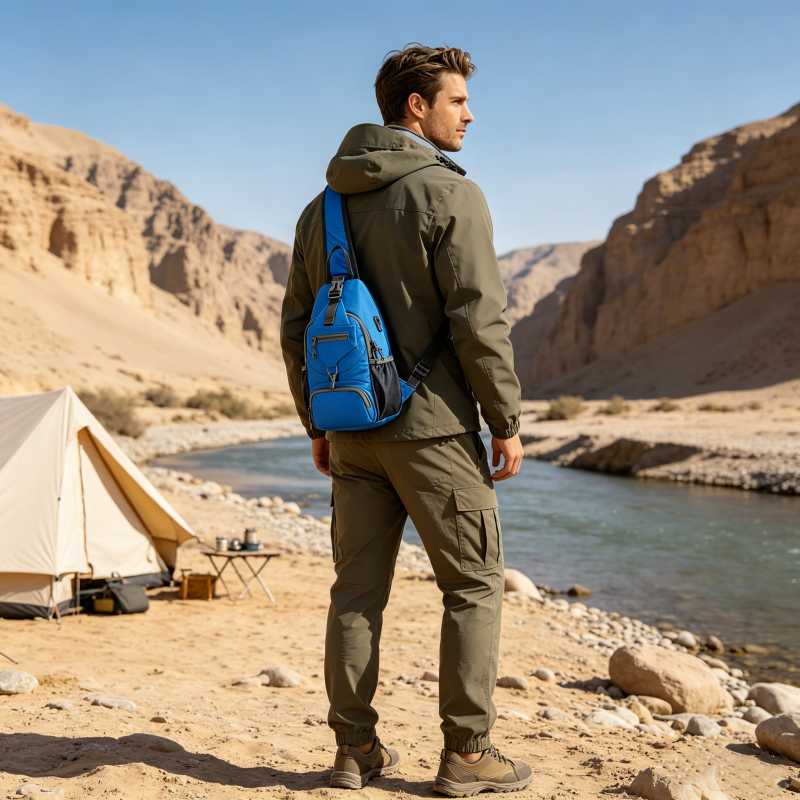 🥳ZOMERUITVERKOOP🥳💞Meer dan 50K+ verkocht!💥50% korting! 🔥 Heren outdoor schoudertas – Meerdere vakken, waterbestendig, ademende achterkant 🌦️