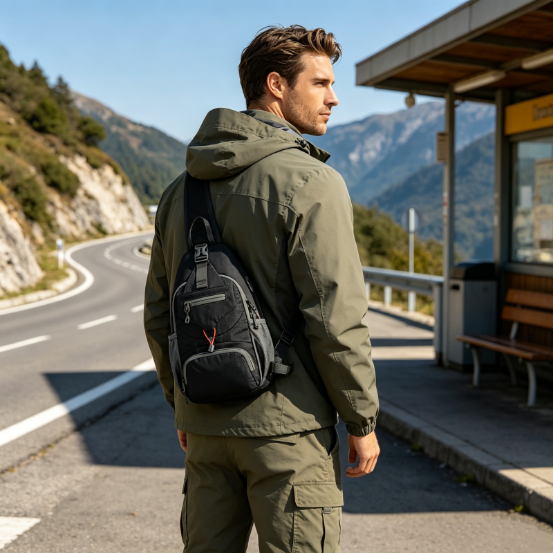 🥳ZOMERUITVERKOOP🥳💞Meer dan 50K+ verkocht!💥50% korting! 🔥 Heren outdoor schoudertas – Meerdere vakken, waterbestendig, ademende achterkant 🌦️