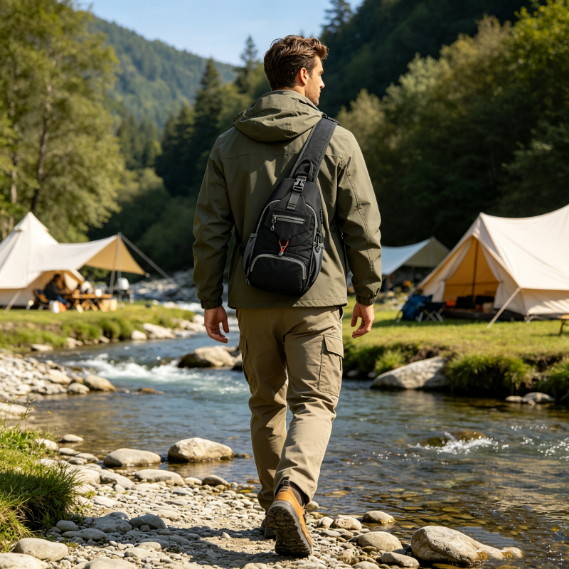 🥳ZOMERUITVERKOOP🥳💞Meer dan 50K+ verkocht!💥50% korting! 🔥 Heren outdoor schoudertas – Meerdere vakken, waterbestendig, ademende achterkant 🌦️
