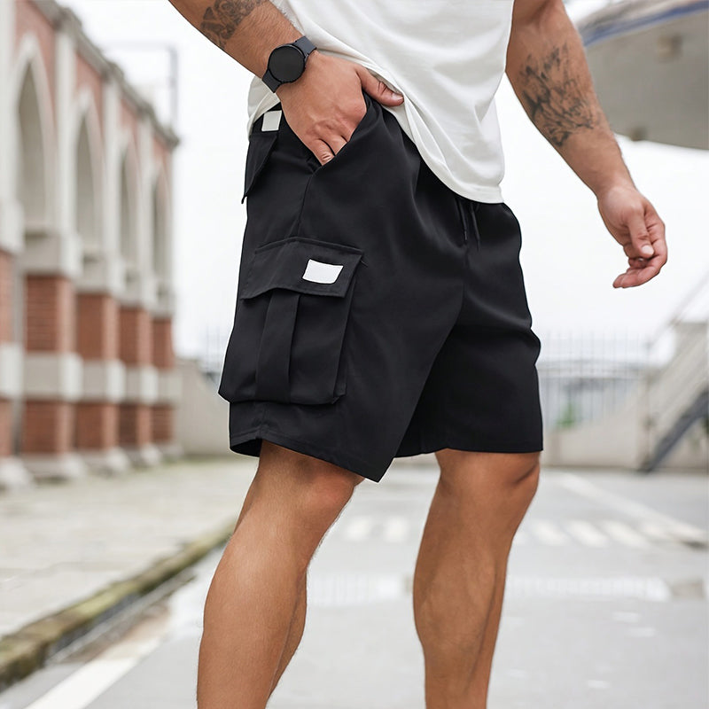🩳 TIJDELIJKE AANBIEDING: 50% KORTING! ✨ Heren cargoshorts – Relaxed fit, boven de knie, trekkoord, ademend ☀️