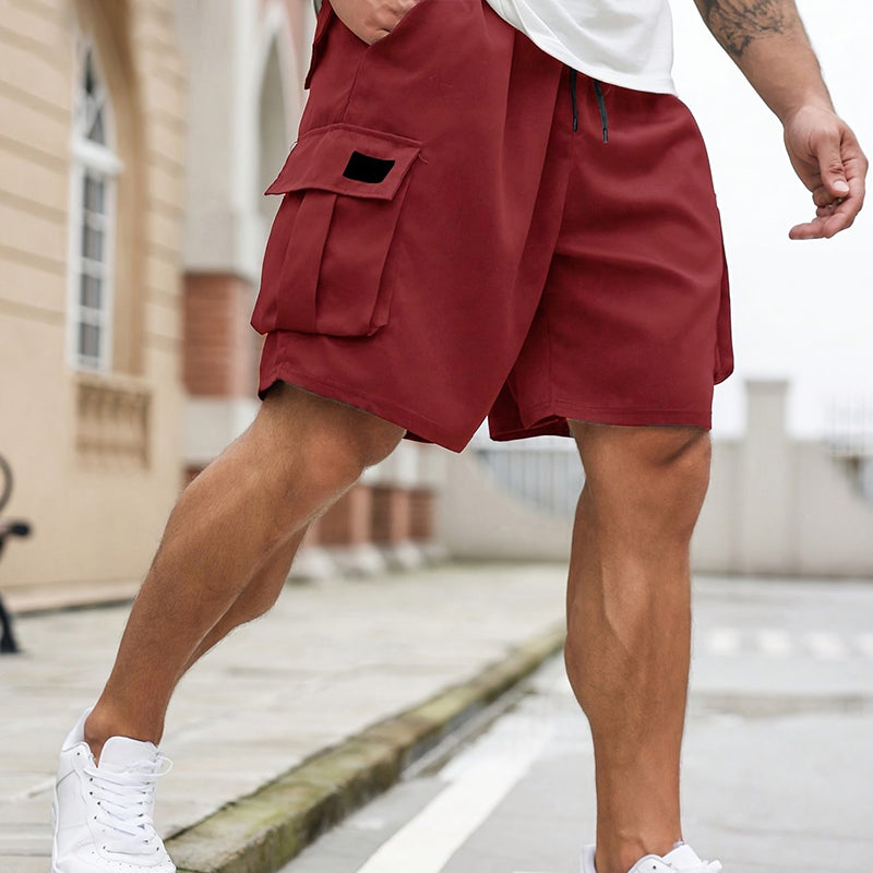 🩳 TIJDELIJKE AANBIEDING: 50% KORTING! ✨ Heren cargoshorts – Relaxed fit, boven de knie, trekkoord, ademend ☀️