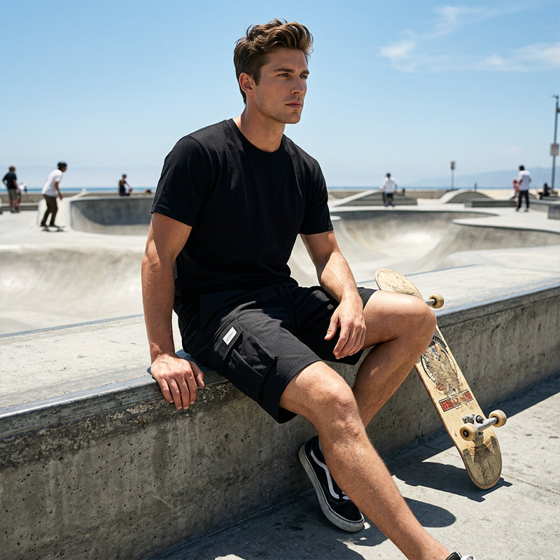 🩳 TIJDELIJKE AANBIEDING: 50% KORTING! ✨ Heren cargoshorts – Relaxed fit, boven de knie, trekkoord, ademend ☀️