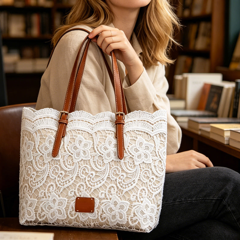 👜Nieuw binnen: Lace & Legacy 🌹Vintage kanten schoudertas – Elegant kant, ruim interieur en verstelbare schouderband – Perfect voor bruiloften, dagelijks gebruik en reizen ✨