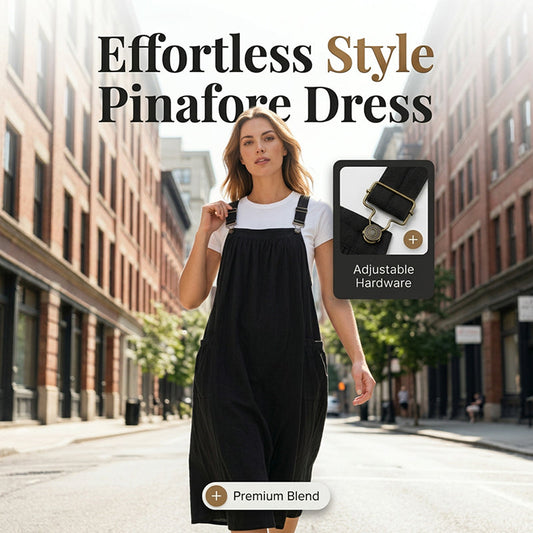 👗 Damesjurk met schouderbandjes – losse pasvorm, met zakken, comfortabel en casual 🍂
