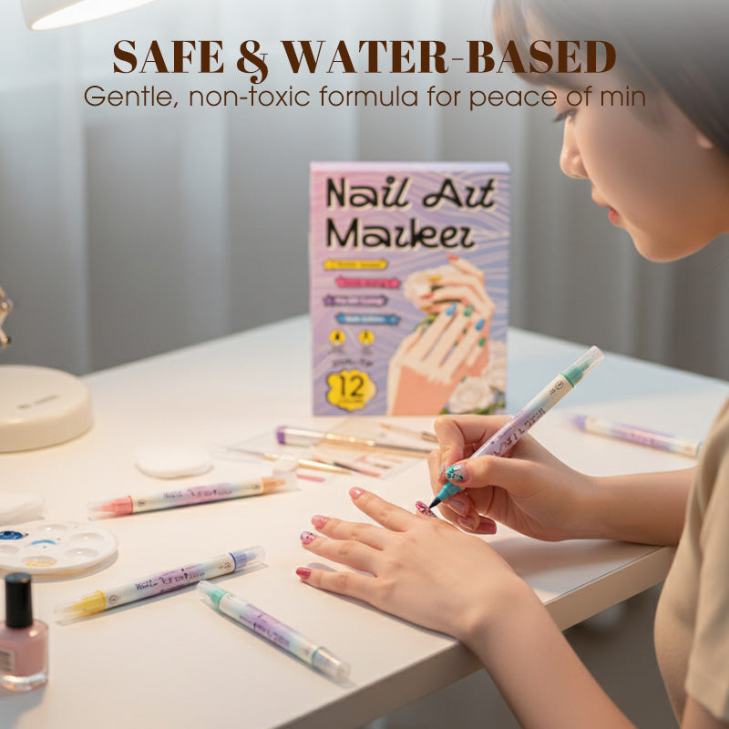 Nail Art Stiften Set met Dubbele Punt | Professionele Pennen voor Nagelkunst